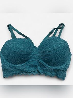 Victoria's Secret Teal Lace Underwire Bra with Double Straps